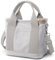 Halemet Kleine Tragetasche mit Reißverschluss für Damen, Canvas, Umhängetasche, Umhängetasche, Hobo-Tasche, Kuriertasche 2023, hellgrau, Large