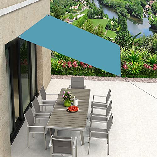 BPILOT Tenda A Vela Quadrata Impermeabile, Bordo Dritto Rettangolo Blocco UV Durevole Tenda da Sole for All'aperto Baldacchino Giardino Dietro La Casa 420d Poliestere,65 Taglie (Color : Lake Blue, S