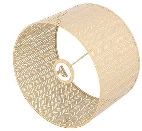 FTVOGUE Lampenschirm aus Eisen, Lampenschirm E27 E14 Clip-Lampenschirmabdeckung für Kronleuchter, Stehleuchte und Tischlampe (Gold)