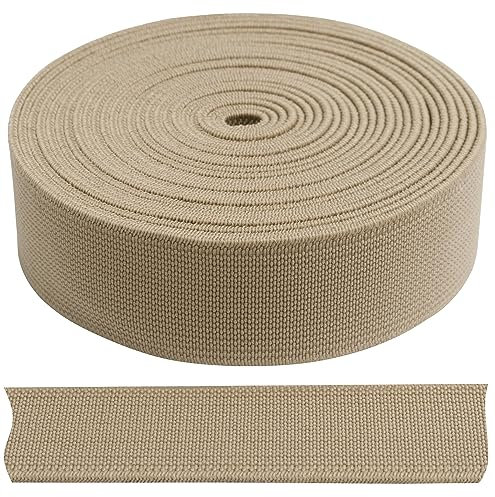 AERZETIX - C67766 - Cinta/tira elástica plana tejida 3 metros - anchura 20mm - color beige