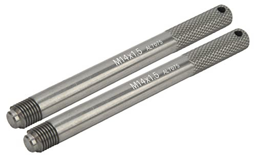 Cintres de Roue, Alliage d'aluminium Aviation Haute Résistance 7075 Alignement des Goujons de Roue 2pcs pour la Réparation des Pneus de Voiture (M14*1.5)