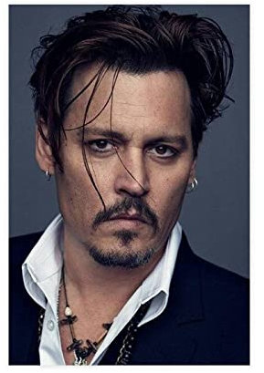 NEDOES Johnny Depp Poster auf Leinwand, Schlafzimmer, Dekoration, Sport, Landschaft, Büro, Raumdekoration, Geschenk, ungerahmt, 30 x 45 cm