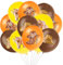 ALEGRE Pferde Geburtstagsdeko Luftballon, 18 Stück Pferde Deko Kindergeburtstag Luftballons,Lustige Orange Pferd Ballon Geburtstag Set,Geburtstagsdeko Junge Mädchen, Kinder Geburtstag Party Decoration