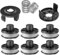EVENLINKICS Bobina di filo per decespugliatore, 195858-1/196146-9 Tap&Go, compatibile con Makita Batterie 18 V DUR181/RF/Z. (6 bobine di fili + 2 molle + 2 coperture per tagliaerba + 2 tagliaerba)