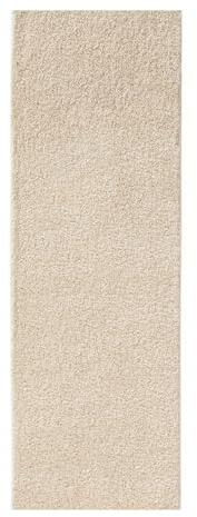 benuta Basic Hochflorteppich Soho - Cream 70x200 cm - Kuschelig Weicher Teppich im Minimalistischen Look - Pflegeleicht - Fußbodenheizung Geeignet