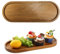 LNGJIN Holz Holztabletts,29x10cm Deko Holz Tablett,Hölzerne Holztablett,Dekotablett,Serviertablett zum Restaurant, Bar,für Käse,Sushi,Snacks (Ovales)