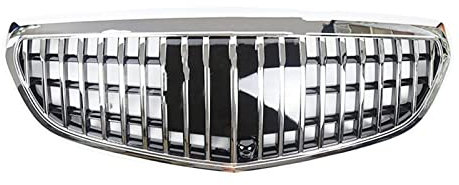 Auto Front Racing Facelift Stoßstange Grill Obere Grillabdeckung Für Mercedes Für Benz W212 E-Klasse 2014 2015 2016 Maybach Style Frontgrill (Color : Chrome)