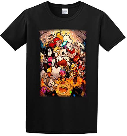 Night Spread Undertale T-Shirts Black for Men Cotton T-Shirt Black M