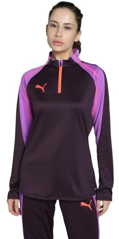 PUMA Damen individualBLAZE 1/4 Zip-Top Trainingsjacken, Midnight Plum, XS