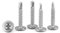 GGXZHT 110 Stück Selbstschneidende schrauben Bohrschrauben Edelstahl 410 (M4.2x25mm) - Blechschrauben für Metall, Holz, Beton - Phillips Senkkopf (Silber)
