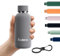 Exllena Gourde Isotherme 350ml - Bouteille Isotherme 350ml en 304 Acier Inoxydable sans BPA - 100% Étanche Idéal pour le Sport, Gym, Voyage - Gris