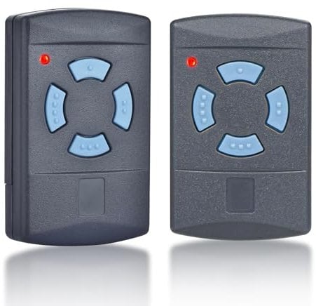 2 Pezzi Telecomando Cancello, Trasmettitore Telecomando Universale Cancello Compatibile con 868,3MHZ HORMANN HSM2 HSM4 HS1 HS2 HS4 HSE2 HSZ1 HSZ2 HSP4 HSP4-C HSD2-A HSD2-C, 4 canali, pulsante blu