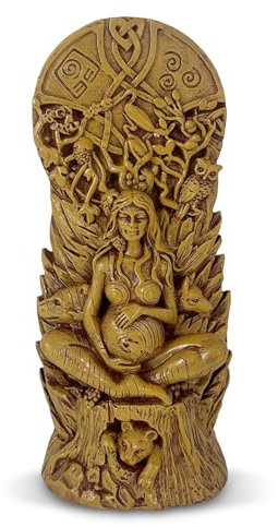 Mutter Erde Göttin Statue nordische Dekoration, Halloween nordische Gott-Statue für Altar, Harzschnitzerei, nordische Mythologie, Dekor für Pantheon der Mutter Erde, Statue Ornament Göttin Skulptur