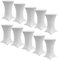 TRUTZHOLM 10x Stehtischhusse Stretch 70 cm weiß Tischdecke Husse Bistrotisch Partytisch