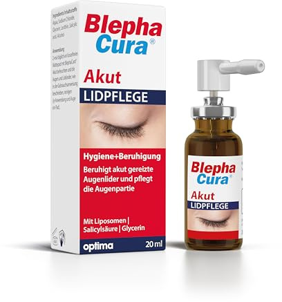 BlephaCura Akut 20 ml Lidpflege und Lidhygiene bei akuten Reizungen der Augenlider Reinigung bei akuten Lidrandreizungen, Lidrandpflege
