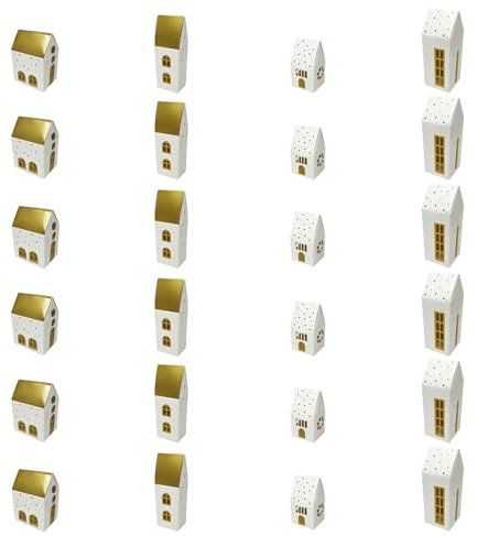 Oblique Unique 24 Deko Häuschen Schachteln Boxen für Adventskalender DIY Dekoration für Advent Weihnachten Kinder Basteln Weihnachtszeit