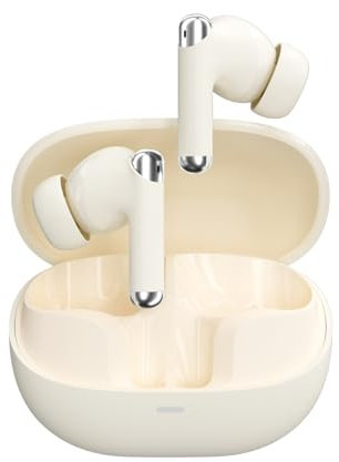 Tronsmart Soundi R4 - Auriculares inalámbricos ENC Bluetooth 5.3, Sonido estéreo de Alta fidelidad con Controladores duales, Graves Profundos, Auriculares intraurales de tamaño pequeño, Tiempo de