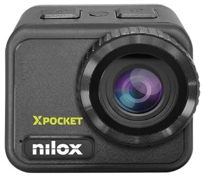 Nilox XPOCKET Action CAM, Cámara Deportiva Compacta 4k a 30fps, Pantalla LCD de 2.1’’, Conexión WiFi, Batería 1050mAh, Sumergible hasta 21m Sin Funda