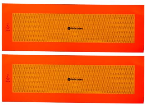 Cofan Pack de 2 señales adhesivas V6 homologadas para vehículos largos | Señalización adhesiva homologada | Alta visibilidad | Medidas: 56,5 x 19,5 cm
