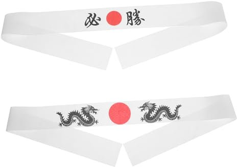Holibanna 2stücke Stirnband Japanisch Stirnband Für Ninja-kostüm Karate Koch Haarband Atmungsaktiv Polyesterfaser