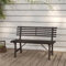 UJCHVHN ARTIKEL-Gartenbank 110 cm Stahl schwarz Outdoor Sitzbank Outdoor Sitzbank Outdoor Bänke
