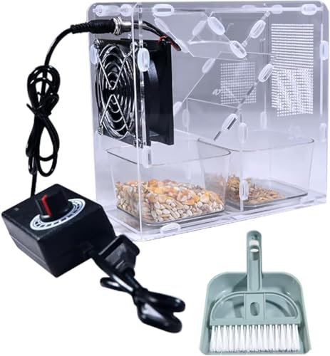 Reinigungsmaschine Für Vogelsamenreiniger, Bird -Feed -Blown Shell -Splitter,Getreidereinigung Winnower -Maschine Mit 2 Getreide- Und Verstellspeicherlüfter, Transparentes Design Für Hirse, Reis, Boh