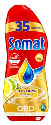 Dishwasher Detergent Machine Gel Lime Lemon 35 Applications 630ml Pack of 4