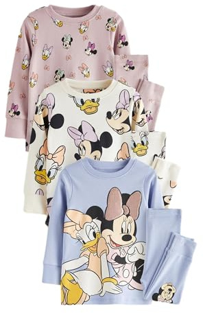 NEXT Mädchen 3er Pack lizenzierte Schlafanzüge, Minnie Mouse
