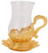 Mikinona 1 Set Set di Tazze di in Lega di Zinco Tazza da caffè con Piattino Tazze e Piattini Piattino per Tazzina da caffè Tazze da tè con Piattino Coppa Saucer Bicchiere d'oro