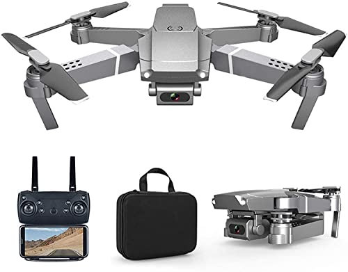WYMYY droni per Bambini con Fotocamera 4K, Quadricottero UAV con Termocamera Video Gimbal a 3 Assi Tempo di Volo 34 Minuti, Funzione Sensore di gravità, Un Tasto Decollo/Terra,Argento 72