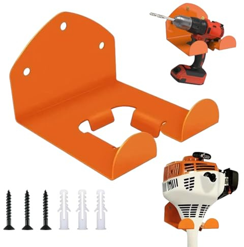 FULHANY Wandhalterung Motorsense - Wandhalterung Garage - Rasentrimmer AufhäNger - Trimmer AufhäNgehaken FüR Rasentrimmerwandhalterung FüR Rasentrimmer（Orange）