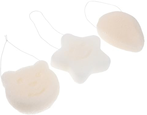 MOTHNUR 3 Stück-pack Weiche Gesichtsschwämme Waschschwamm zum Peeling Körper und Gesichtsreinigung für Erwachsene und Kinder Hautfreundliches Material Leicht und Reisetauglich