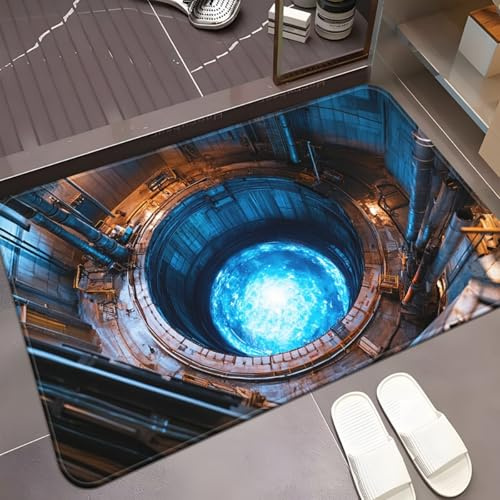 boiszeda Bodenmatte für den Innen und Außenbereich, Optische Täuschung 3D-Teppich, Illusions-Pad Multifunktionale Personalisierte Matte