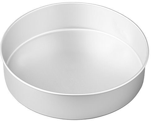 Wilton Runde Backform Tief - Kuchenform für Kuchen Tortenform Backblech mit Hohem Rand - Ø 30 x 7,5 cm, Silber