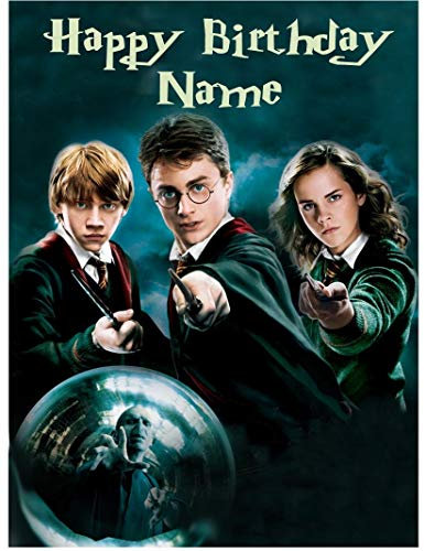 Personalised Wizrd Edible Icing Cake Topper (Portrait 18cm x 24cm)