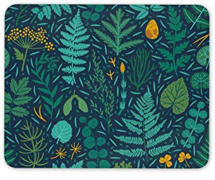 Destination Vinyl Ltd Pretty Woodland Mouse Mat Pad - Fern Leaves Plants Nature Computer #15541