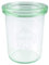 Weck Lot de 12 bocaux en verre transparent de 160 ml (conservation de qualité supérieure, avec couvercle en verre, pour la conservation, résistant à la chaleur, passe au micro-ondes, au four, en bocal