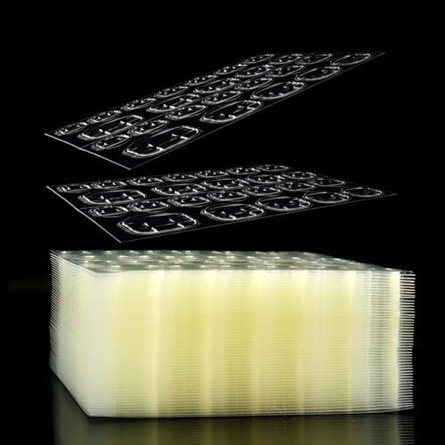 Laza 1200 Pcs Breathable Adhesive Tabs Fake Nail Glue Sticker 50 Sheets Super Sticky Double Sided Tips (Germany Jelly Gel) Flexible for Acrylic False Nails Manicure Tape