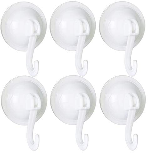 FANGZIDM 6 Pezzi Ganci Ventose Potenti Riutilizzabile Non-mark Impermeabile 70MM Appendiabiti da Parete per Cappotti Sciarpe Asciugamani Borse Chiavi in Bagno Cucina Ufficio