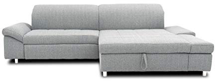 DOMO. collection Ecksofa Mika, Sofa in L-Form, Eckcouch, Polsterecke 260 x 178 x 80 cm (BxTxH), grau