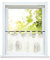 ESLIR Scheibengardine modern Bistrogardine Küche Gardinen Transparent Vorhänge mit Schlaufen Kurzgardine Voile Kreis Muster Braun HxB 60x140cm 1 Stück