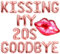 JeVenis Kissing My 20s Goodbye Dekorationen Kissing My 20s Goodbye Banner Luftballons 30. Geburtstag Luftballon Dirty 30 Luftballon
