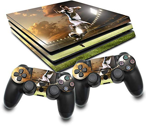 Film de protection autocollant pour jeux console et manettes - En vinyle - Anti-rayures - Spécialement conçu - RX022 (PS4 Pro, n° 19 football)