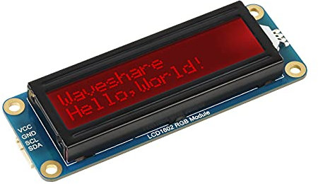 1602 LCD Display RGB Modul, 16x2 Zeichen LCD Anzeigemodul I2C, mit Einstellbare 16M Farben RGB-Hintergrundbeleuchtungsfarbe für Raspberry Pi/Pi Pico, Arduino, Jetson Nano