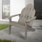 ECD Germany Adirondack-Stuhl aus Tannenholz Massiv, 92,5x70x89 cm, Grau, Gartenstuhl mit Rückenlehne & Armlehnen, Ergonomischer Holzstuhl, Wetterfeste Gartensessel, Relaxstuhl für Balkon Garten Strand