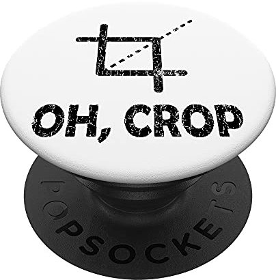 Oh Crop Lustige Fotografen Fotografie Kamera Grafik PopSockets mit austauschbarem PopGrip