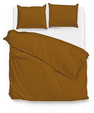 ZO! HOME Bettwäsche Satinado 240x220 100% Baumwolle Mako-Satin Cognac Brown