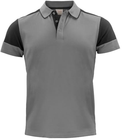 Printer Herren Prime Kontrast-Poloshirt, Anthrazit/Schwarz, XL
