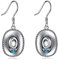 POPLYKE Sterling Silber Western West Cowgirl Hut Ohrringe Cowboy Türkis Hängend Ohrringe Boho Schmuck Geschenke für Frauen