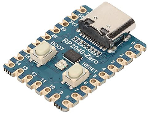Zunate Mikrocontroller Entwicklungsboard, PCB RP2040 Zero Entwicklungsboard, Dual Core Prozessor, 29 GPIO Pins, USB C Schnittstelle, Unterstützung von C C Plus Plus Python für